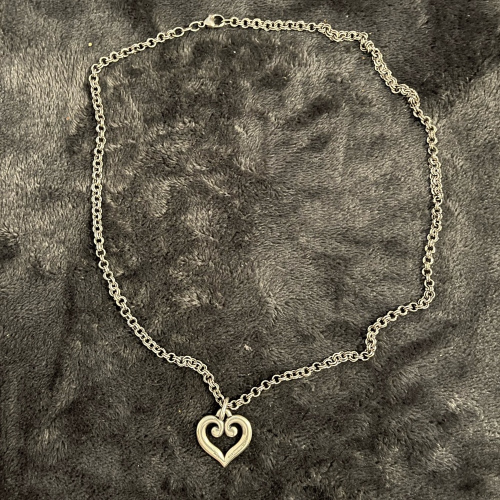 Silver Heart Pendant Necklace